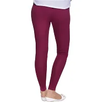 V2 FASHION Cotton Solid Stretchable Leggings for Women (Free Size 30-38) (Free, Purple)-thumb2