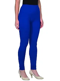 V2 FASHION Cotton Solid Stretchable Leggings for Women (Free Size 30-38) (Free, Royal Blue)-thumb1