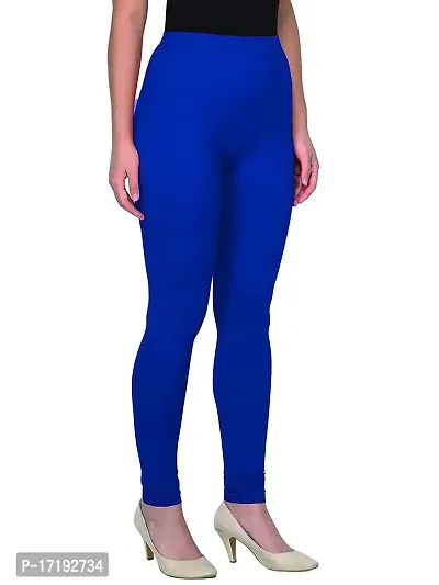 V2 FASHION Cotton Solid Stretchable Leggings for Women (Free Size 30-38) (Free, Royal Blue)-thumb2