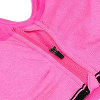 V2 FASHION Front Zip Sport Bra { Free Size 30 to 34 } (Pink, Free)-thumb2