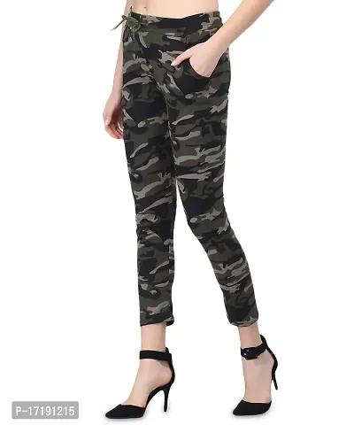 V2 FASHION Women's Skinny Fit Track Pants (Pack of 2) Size 26 to 30 (Army-Black Army)-thumb4