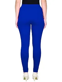 V2 FASHION Cotton Solid Stretchable Leggings for Women (Free Size 30-38) (Free, Royal Blue)-thumb2