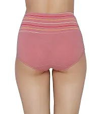 V2 FASHION Women's Multicolor Cotton High Waist Tummy Control Panty-Pack of 3 (Free Size Upto 34 Waist)-thumb2