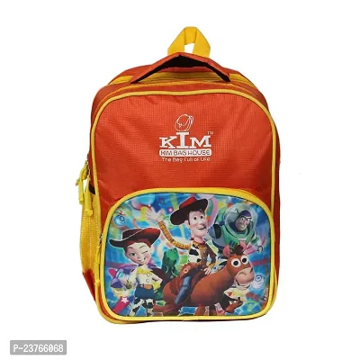 Kim Bag House Unisex School Bag|Kids School Backpack|School Bag for Girls, Boys (Orange)-thumb0