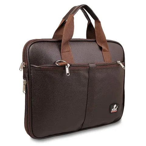 KIM BAG HOUSE Genuine Leather 15.6-Inch Messenger Bag (Dark Brown, Men  Women)