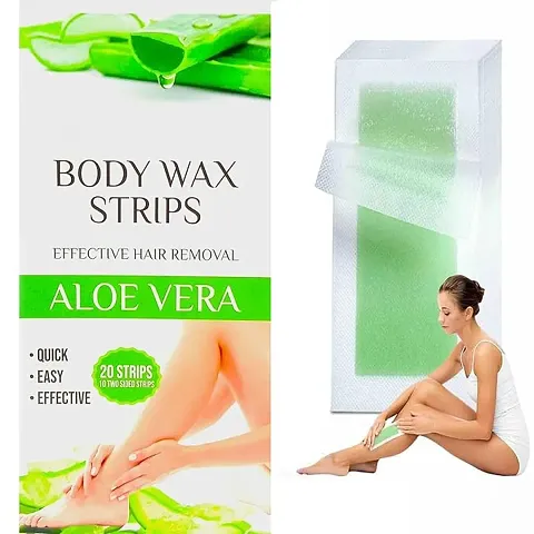 Hair Removal Waxing Strips -20 pcs. (Aloe Vera)