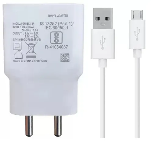 Orensh Ultra Fast Charger For vivo V5 Original Mobile Charger Like Charger Wall Charger | Mobile Fast Charger | Android Charger with 1 Meter Micro USB Charging Data Cable By A2Z Shop (White) (VI-USB-2021-007)