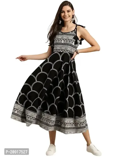 Khushank Women and Girls Rayon Fabric Printed Kurti Gown Anarkali with Handwork Kurti for Women