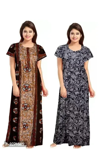 Multicoloured Cotton Nightwear For Women