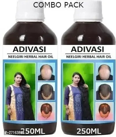 Adivasi Ayurvedic Herbal Hair Oil- 250 ml Each, Pack Of 2-thumb0