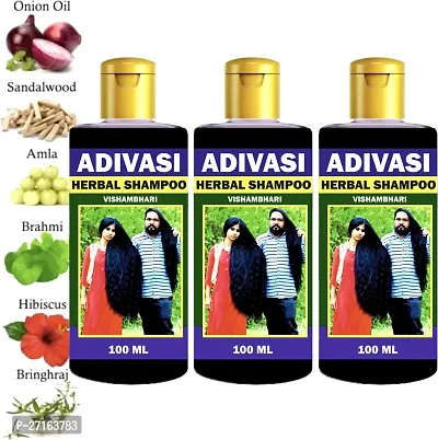 Adivasi Best Ayurvedic Herbal Shampoo- 100 Ml Each, Pack Of 3-thumb0