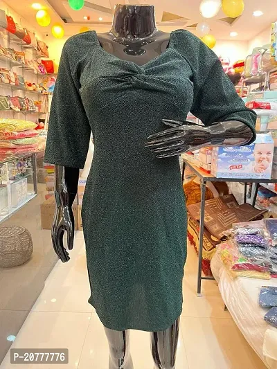 Stylish Green Georgette Dress For Women