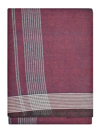 TUNI MANI Men's Cool Cotton Single Dhoti/L: 2.0meter x H: 1.2meter (Red)