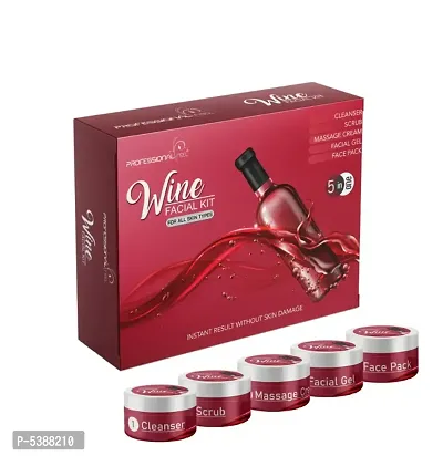 Professional Feel Wine Facial Kit (250g), For Women  Men All Type Skin Fairness