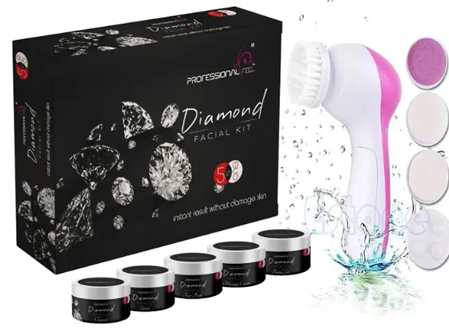 Professional Feel Facialkit  With Facial Massager Machine 5 in 1 Combo