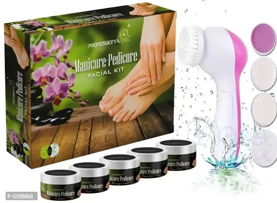 Professional Feel MANICURE PEDICURE Facialkit (250g) With Facial Massager Machine 5 in 1 (Pack Of 2)-thumb0