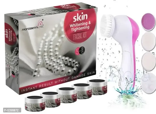 Professional Feel SKIN WHITENING Facialkit (250g) With Facial Massager Machine 5 in 1 (Pack Of 2)