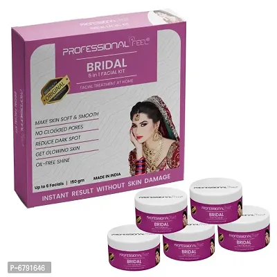 Professional Feel BRIDAL Facialkit 5 in 1, Instant Result Without Skin Damage, All Skin Type, Mens And Women, (150g)-thumb0