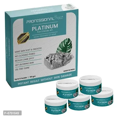 Professional Feel PLATINUM Facialkit 5 in 1, Instant Result Without Skin Damage, All Skin Type, Mens And Women, (150g)-thumb0