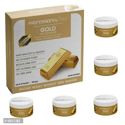 Professional Feel GOLD Facialkit 5 in 1, Instant Result Without Skin Damage, All Skin Type, Mens And Women, (150g)