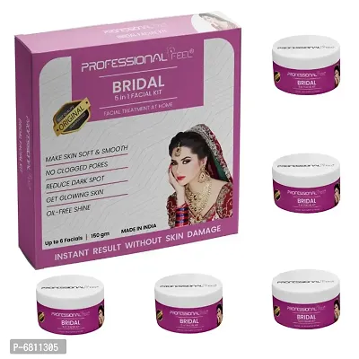 Professional Feel BRIDAL Facialkit 5 in 1, Instant Result Without Skin Damage, All Skin Type, Mens And Women, (150g)-thumb0