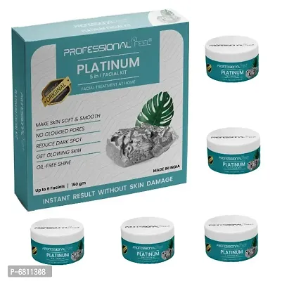 Professional Feel PLATINUM Facialkit 5 in 1, Instant Result Without Skin Damage, All Skin Type, Mens And Women, (150g)-thumb0