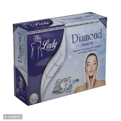 Blu Lady Diamond Beauty Parlour Facial Kit For Women  Men All Type Skin Solution (275g)-thumb0