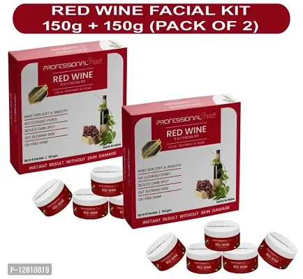 Professional Feel Red Wine Facial Kit (150g+150g)(Pack Of 2)