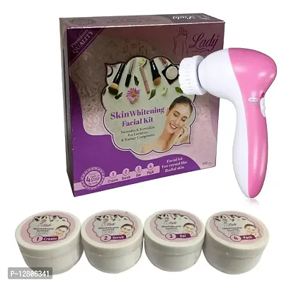 Blu Lady Skin Whitening Facial Kit (100g) WITH Face Massager (Pack Of 2)