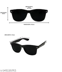 Stylish Unisex UV Protected Black Sunglasses Pack 1-thumb1