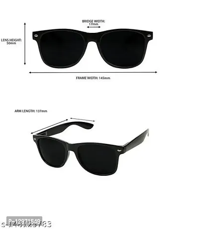 Stylish Unisex UV Protected Black Sunglasses Pack 1-thumb2