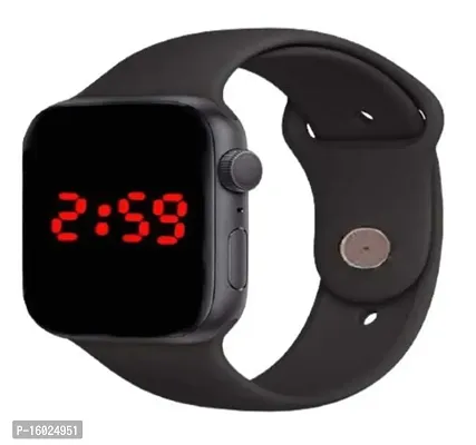 New Attractive Black Band Silicone Strap Digital Watch For Men  Women  Kids Pack of 2 (BUY1 GET 1 FREE)-thumb3