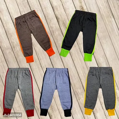 Unique Woolen Solid Multicolor Pyjama For Kids Pack of 5