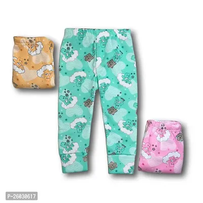 Printed Track Pants Pyjamas Kids Boy's and girls Woolen (Pack of 3) Multicolor-thumb0