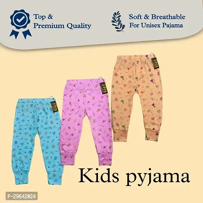 Comfy Cotton Printed Pyjama For Kids Pack of 3