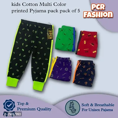 Stylish Cotton Printed Joggers For Kids Pack of 5-thumb0