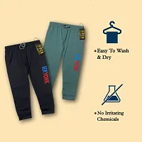 Stylish Polyester Solid Track Pant For Kids Pack of 2-thumb1