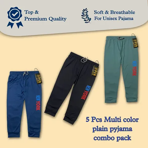 Stylish Solid Track Pant For Kids Pack of 3