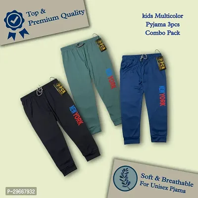 Stylish Polyester Printed Track Pant For Kids Pack of 3