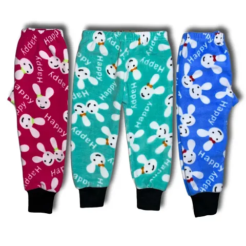 Kids Woolen Pyjama Multicolor (Pack of 3)