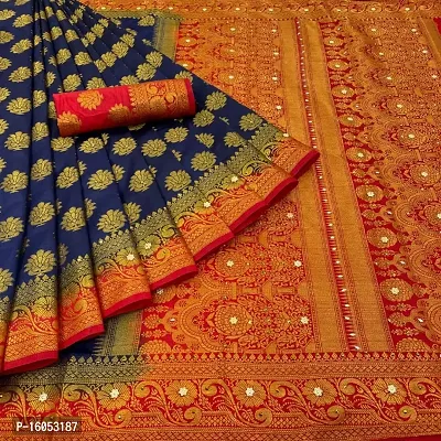 Red Handloom Pure Katan Silk Banarasi Saree With Kadhwa Paan Boota and –  WeaverStory