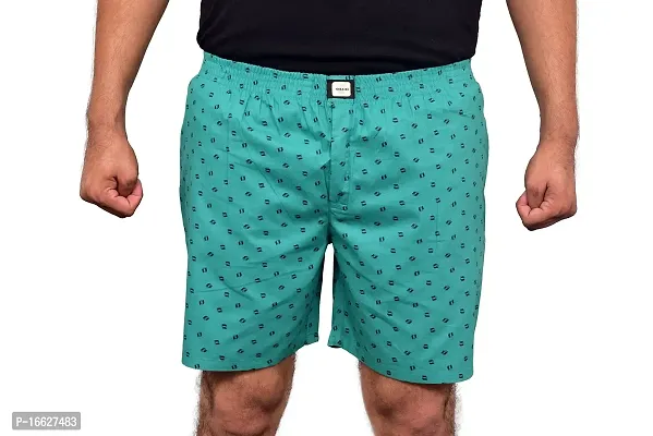 Creazes Printed Premium Comfortable and Breathable Cotton Men's Boxers for Everyday Wear