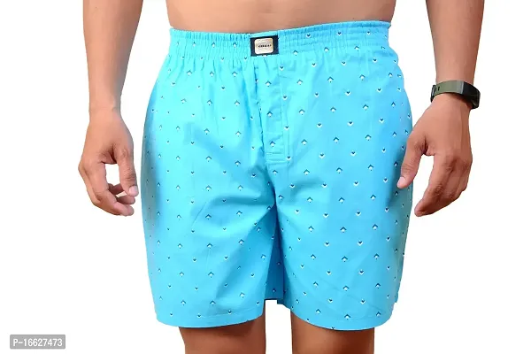 Creazes Printed Premium Comfortable and Breathable Cotton Men's Boxers for Everyday Wear