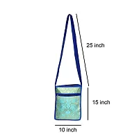 Lalhaveli Women's Elegant Peacock & Elephant Work Design Boho Sling Bag (Blue, 10 X 15 Inches)-thumb4