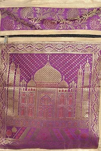 Lal Haveli Taj Mahal Brocade Print Hippie Cross Body Shoulder Bag Girls Ladies Women's Day Gift 10 X 15 Inches-thumb3
