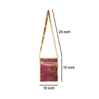 Lal Haveli Taj Mahal Brocade Print Hippie Cross Body Shoulder Bag Girls Ladies Women's Day Gift 10 X 15 Inches-thumb4