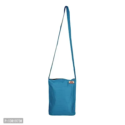 Lalhaveli Shoulder Handbag Women Cross body Bag Elephant & Peacock Design Brocade Silk Purse Pouch (Turquoise)-thumb5
