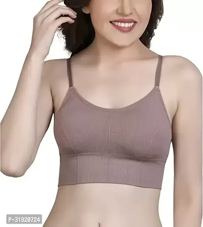 Stylish Peach Cotton Blend Everyday Bra For Women-thumb0