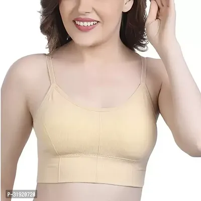 Stylish Beige Cotton Blend Everyday Bra For Women-thumb0