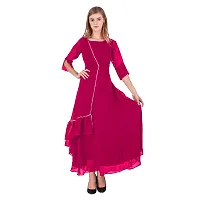 Beelee Typs Women's Georgette Layered  Tiered Kurta-thumb4